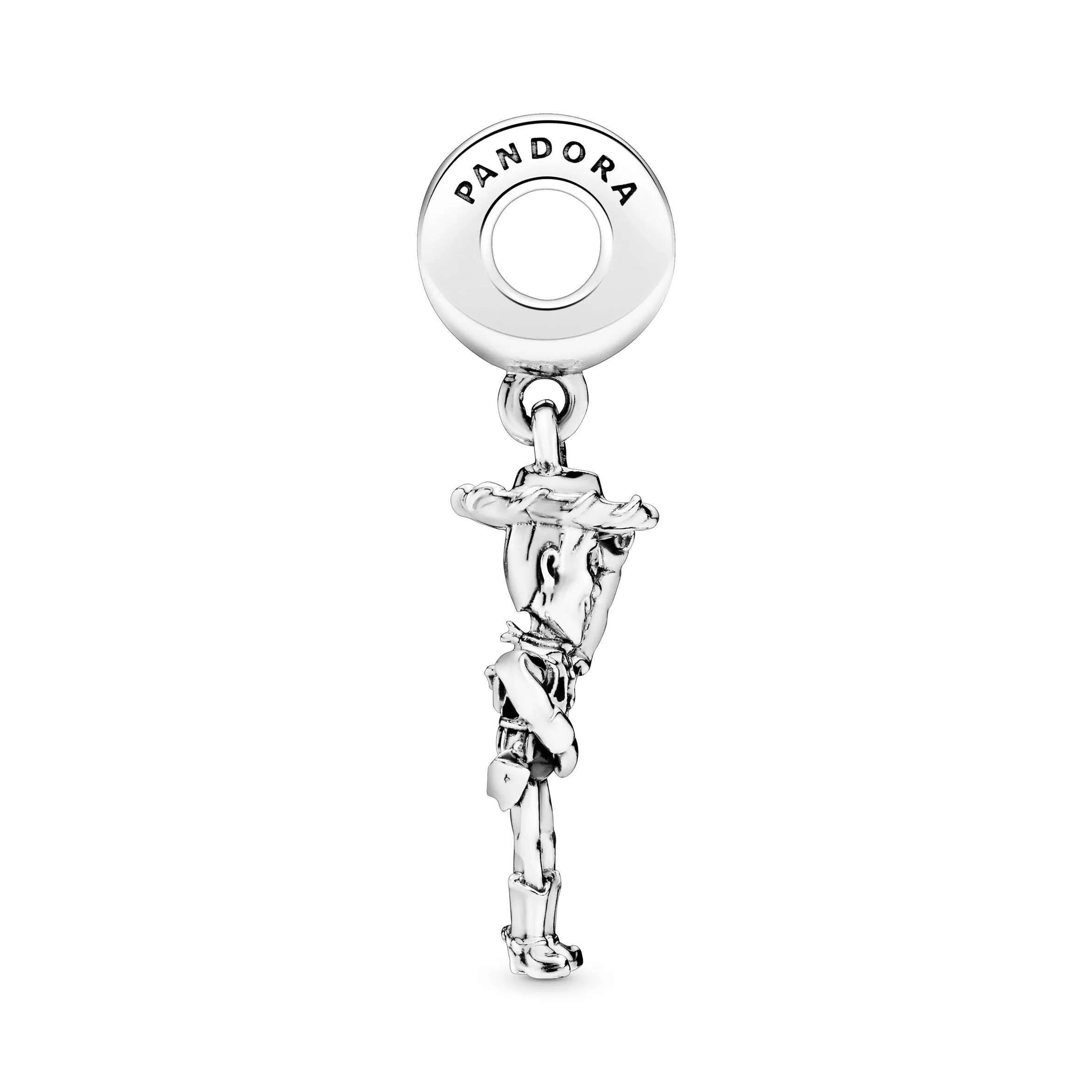 Disney Woody silver dangle with black and yellow enamel