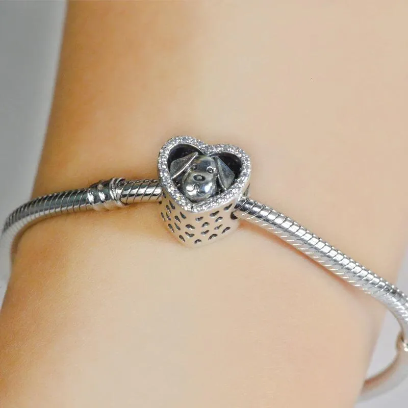 Dog in Heart Charm