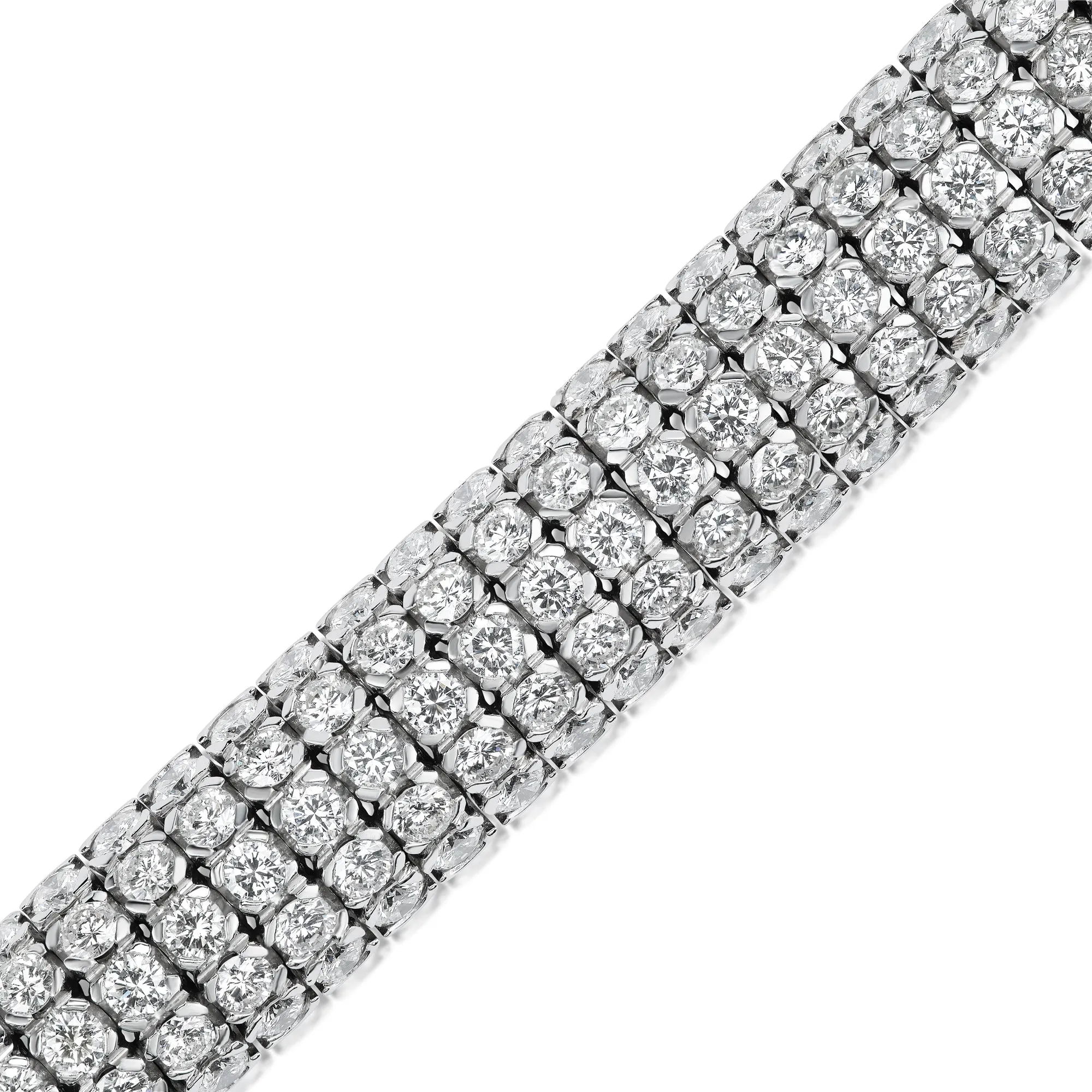 Domed Diamond Bamboo Bracelet