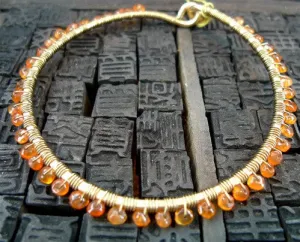 Double Happiness Carnelian Bead Bracelet