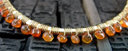 Double Happiness Carnelian Bead Bracelet