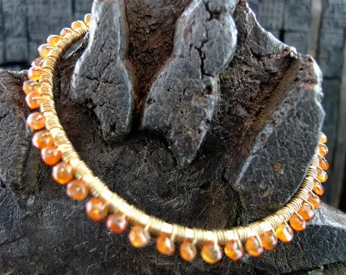 Double Happiness Carnelian Bead Bracelet