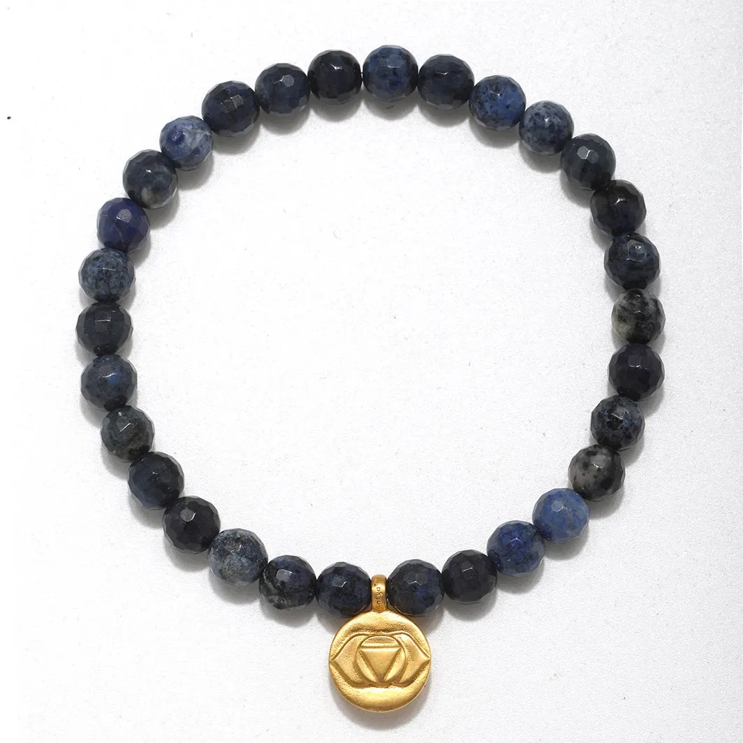 Dumortierite Third Eye Chakra Bracelet