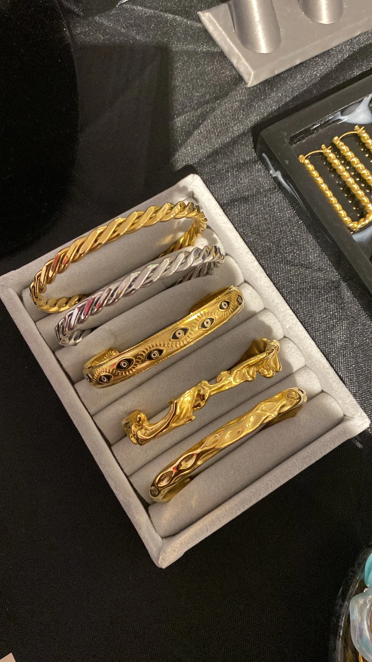 Edgy Braided 18k Gold Cuff Bracelet