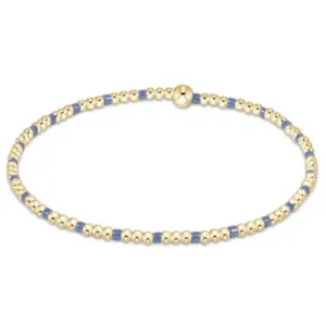 egirl Hope Sincerity Pattern 2mm Bead Bracelet Bright Blue