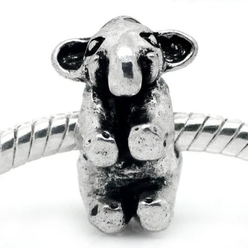 Elephant Bead Spacer for Snake Chain Charm Bracelet