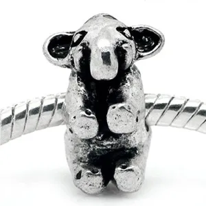 Elephant Bead Spacer for Snake Chain Charm Bracelet