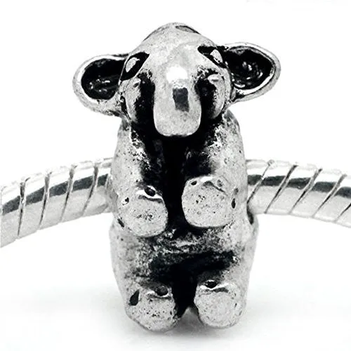 Elephant Bead Spacer for Snake Chain Charm Bracelet