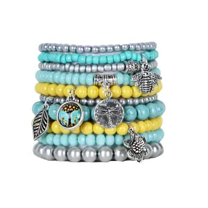 Elia - Beaded Bracelets Set of 10