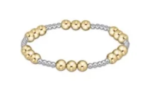 ENewton Classic Joy Pattern 6mm Bead Bracelet - Mixed Metal