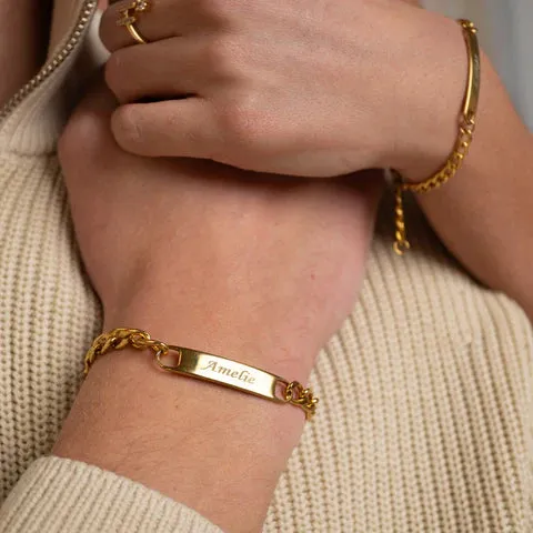 Engraved Bracelet Set – With Eternal Rose Box Gift