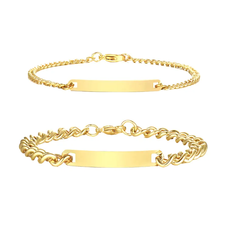Engraved Bracelet Set – With Eternal Rose Box Gift