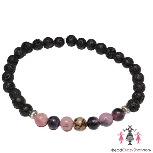 Essential Oil Diffuser Bracelet [Pink Rhodonite]