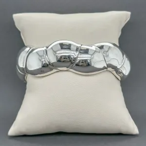 Estate John Hardy SS Wide Bamboo Cuff Bracelet
