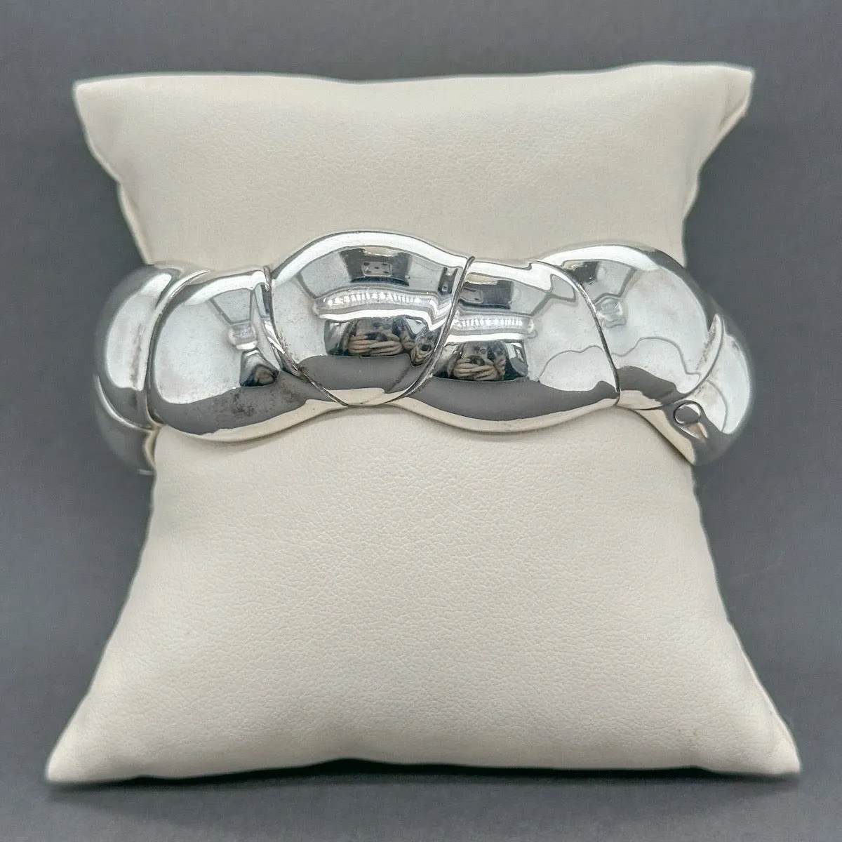 Estate John Hardy SS Wide Bamboo Cuff Bracelet