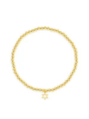 Everyday Stretch Bracelet with Star of David Charm