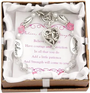Expressively Yours Bracelet, Believe, Courage, Strength! Includes gift box with verse!