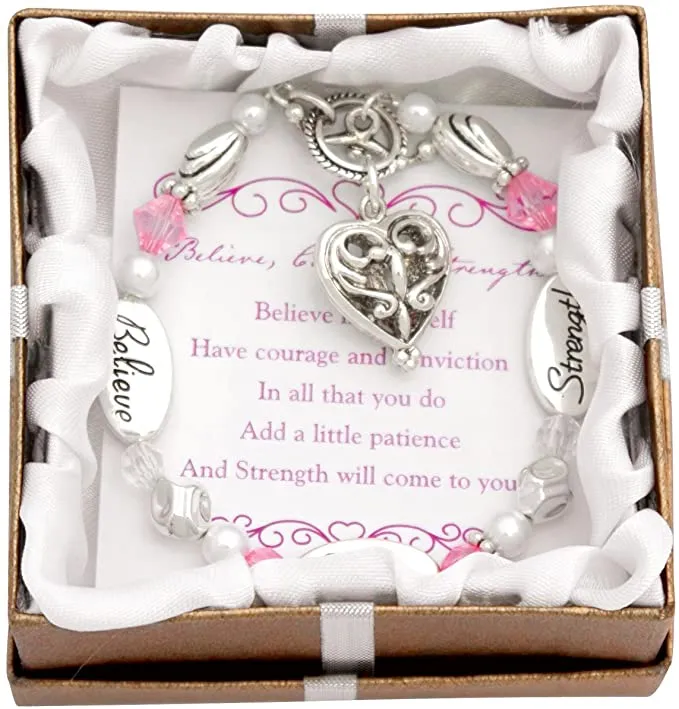 Expressively Yours Bracelet, Believe, Courage, Strength! Includes gift box with verse!