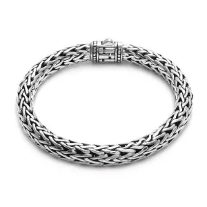 Exquisite Sterling Silver Brick Slide-In Lock Heavy Wheat Chain Bracelet. Available in 3 Lengths.