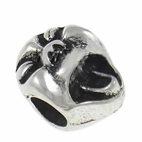 Face Mask Charm European Bead Compatible for Most European Snake Chain Bracelet
