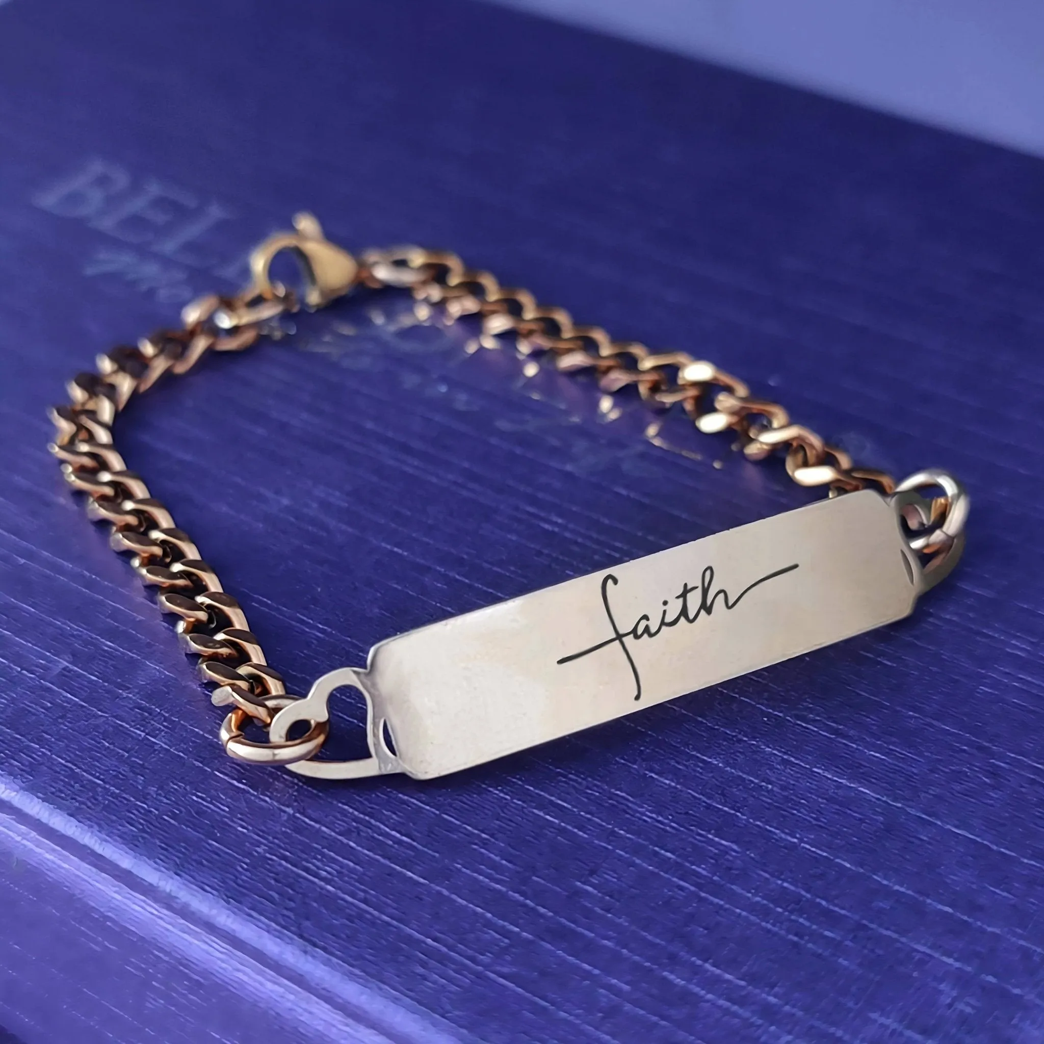 Faith Heart Tag Bracelet