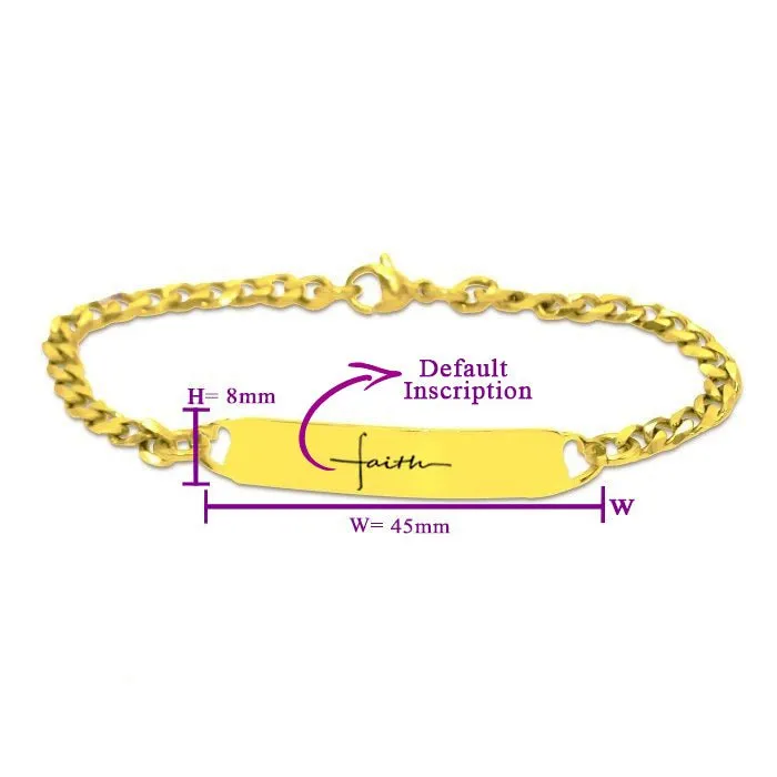 Faith Heart Tag Bracelet
