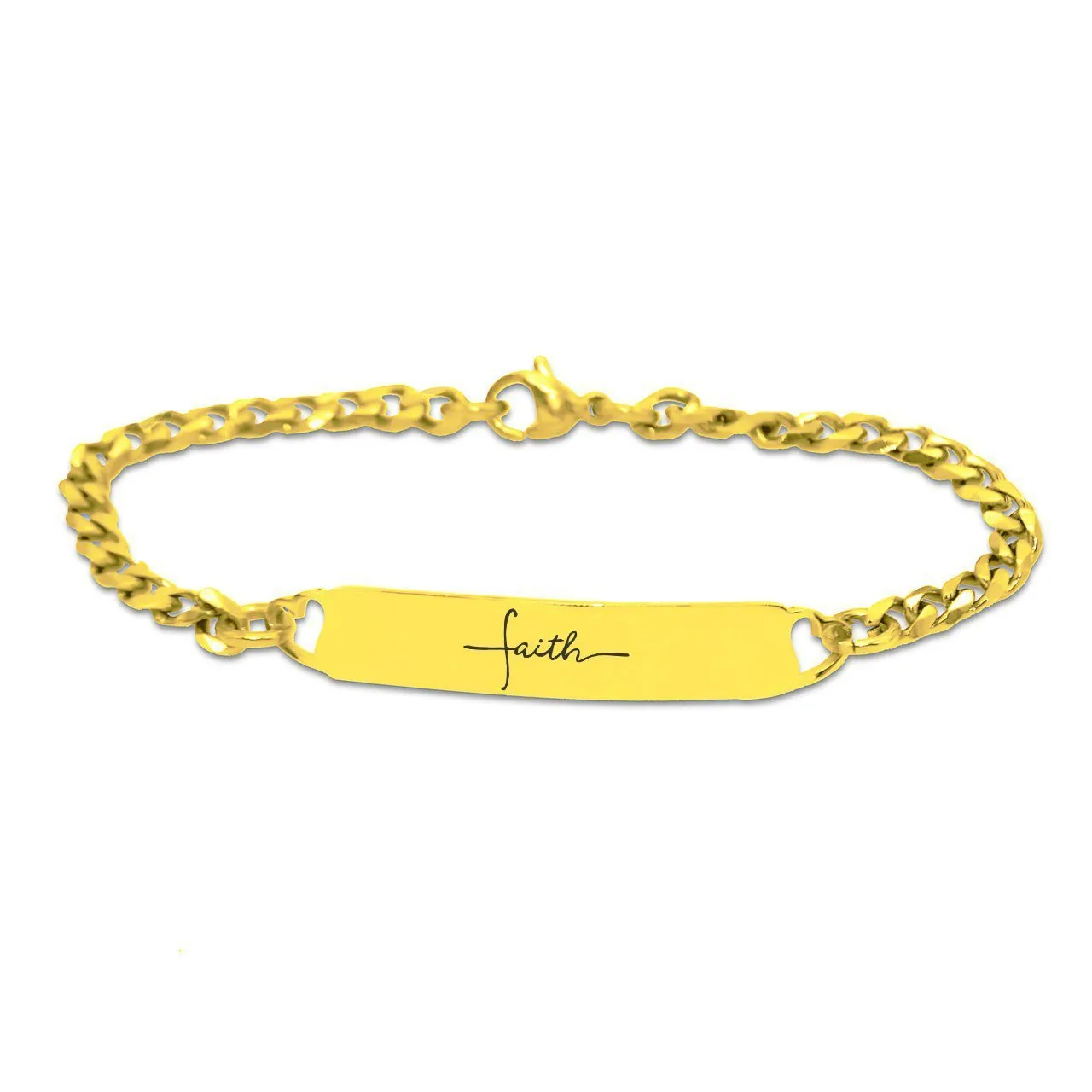 Faith Heart Tag Bracelet