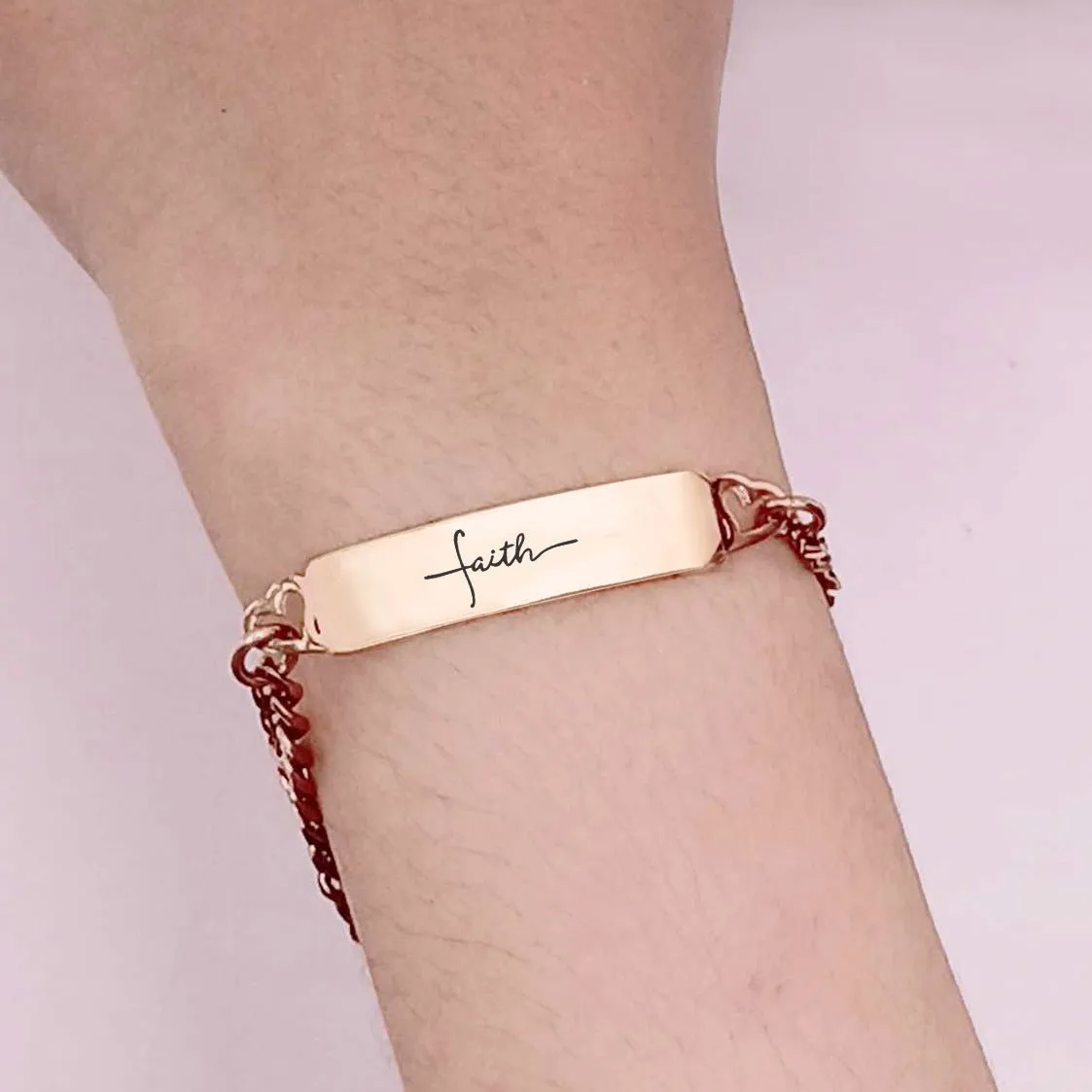 Faith Heart Tag Bracelet
