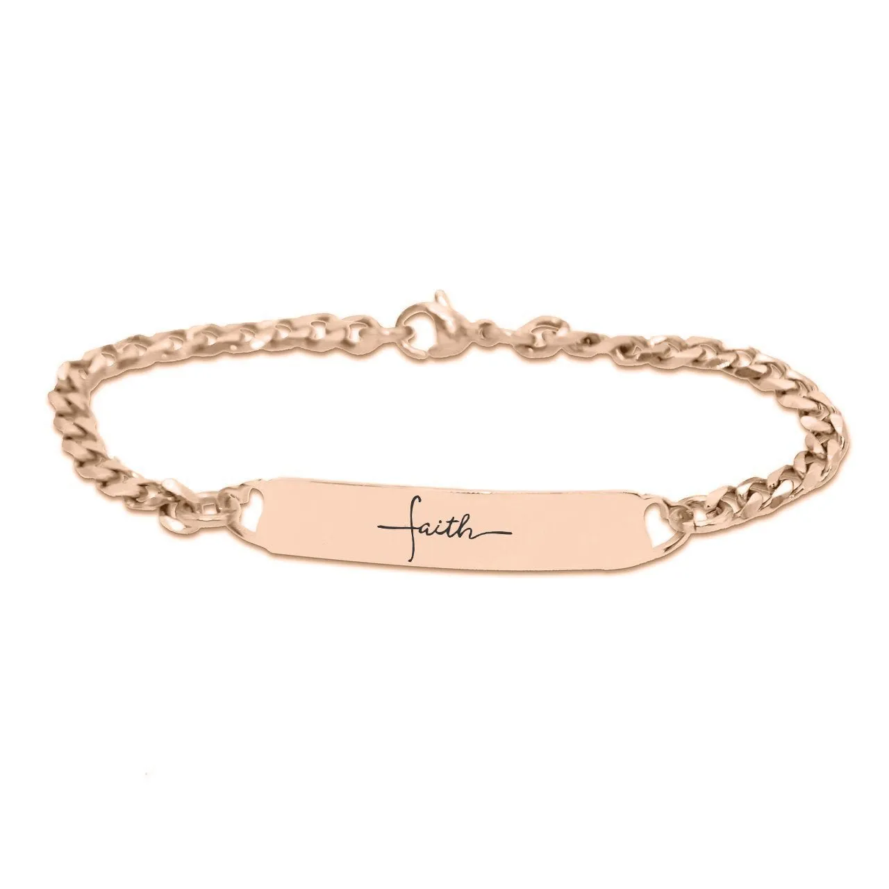 Faith Heart Tag Bracelet