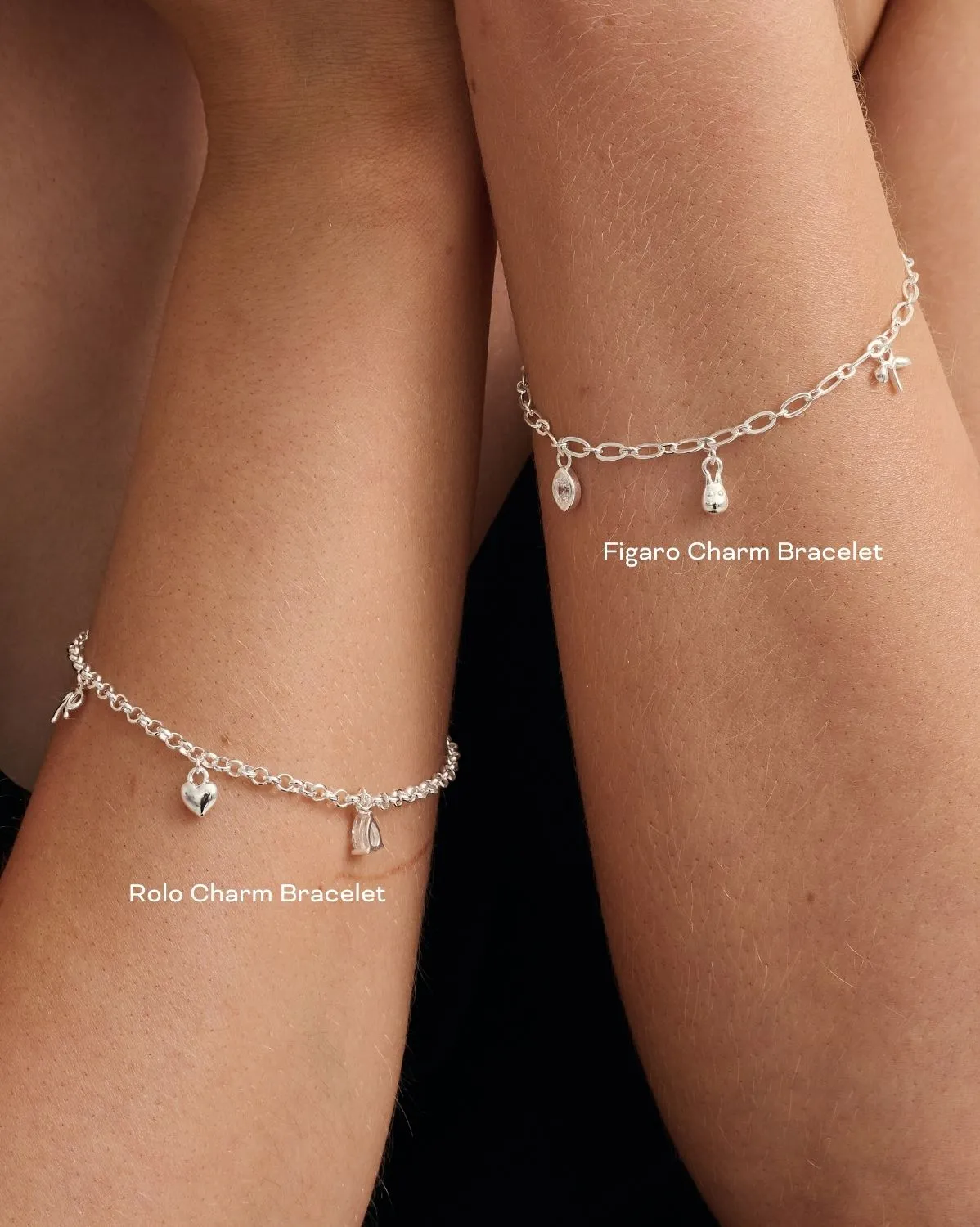 Figaro Charm Bracelet - Sterling Silver