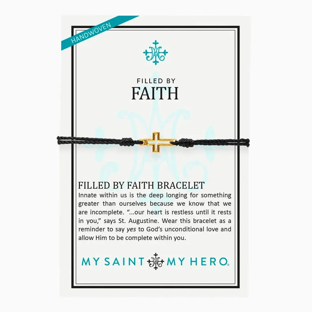 Filled by Faith Bracelet, Navy/gold or silver