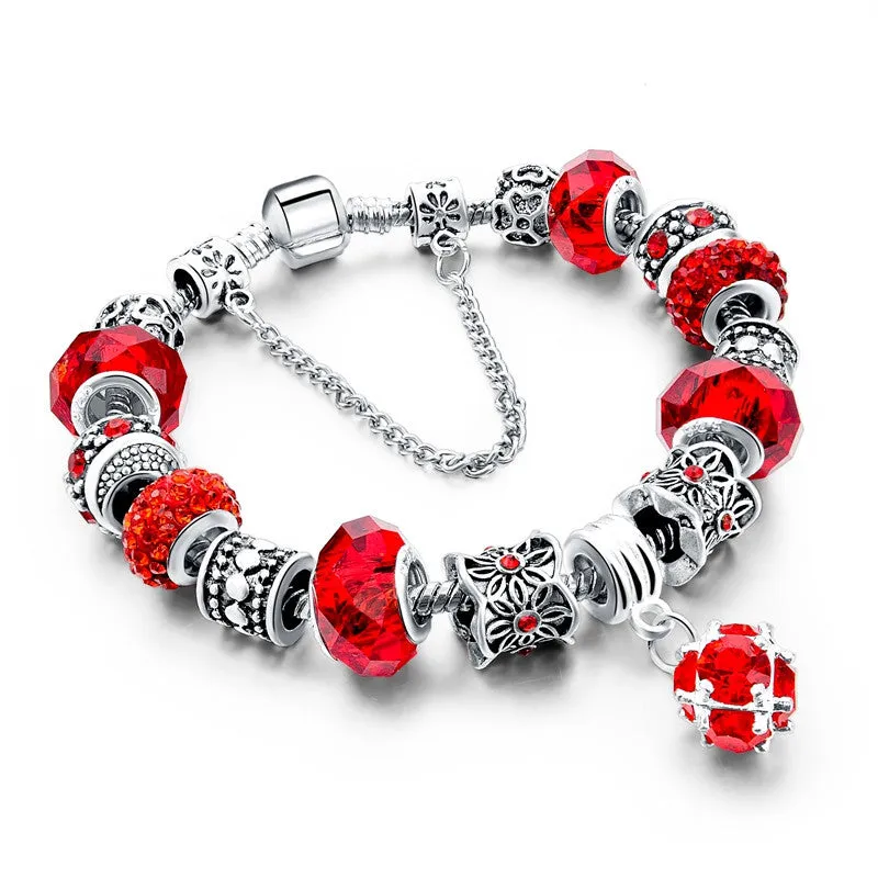 FREE Crystal Bead & Charm Bracelet