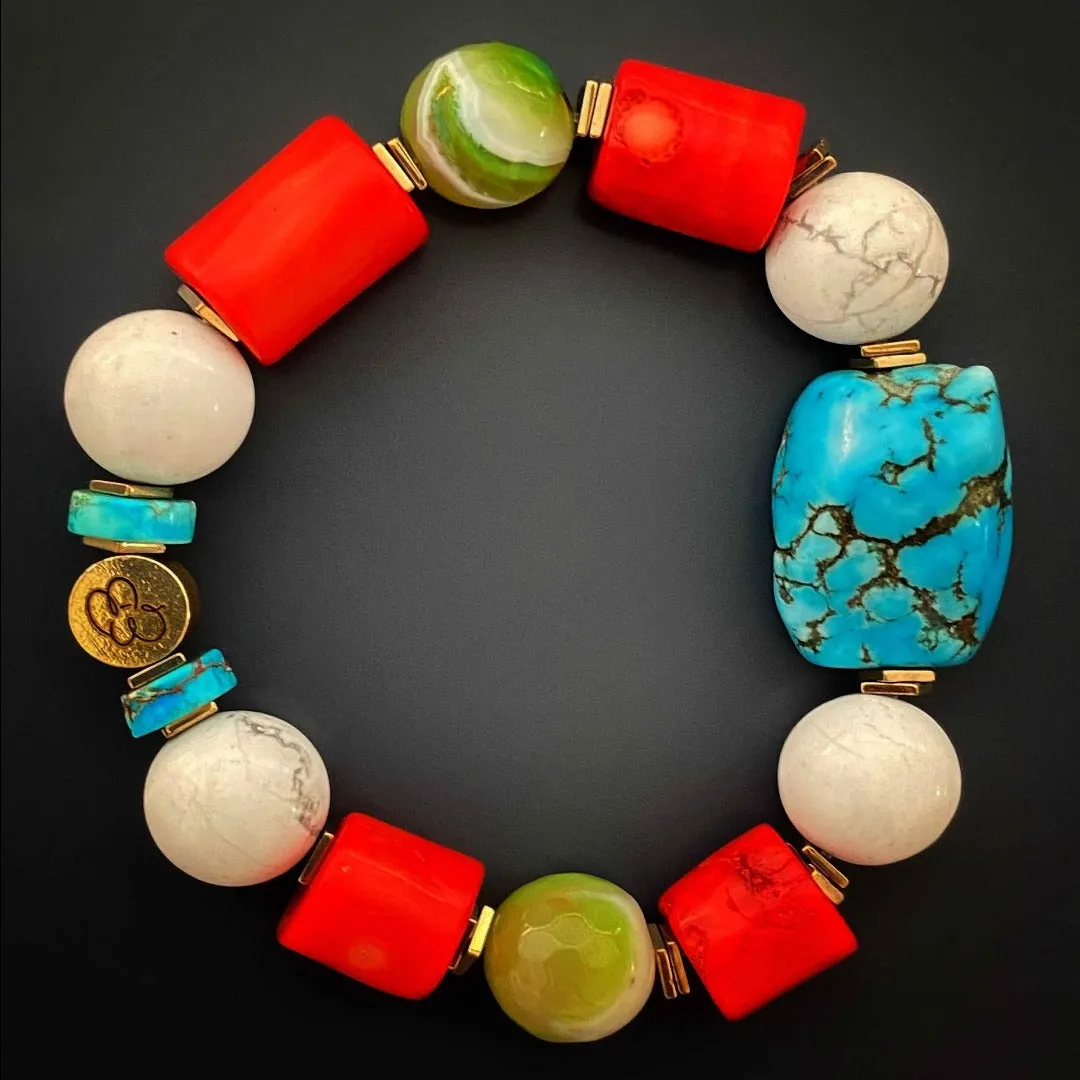 Gemstone Beaded Summer Bracelet