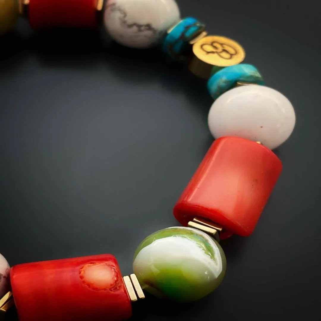 Gemstone Beaded Summer Bracelet