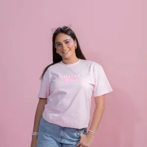 GG Pink T shirt with baby pink puff - Adults