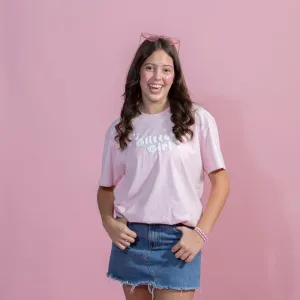 GG Pink T shirt with white puff - Adults