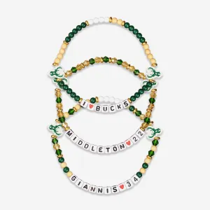 Giannis Antetokounmpo Milwaukee Bucks 3 Pack Player Friendship Bracelet