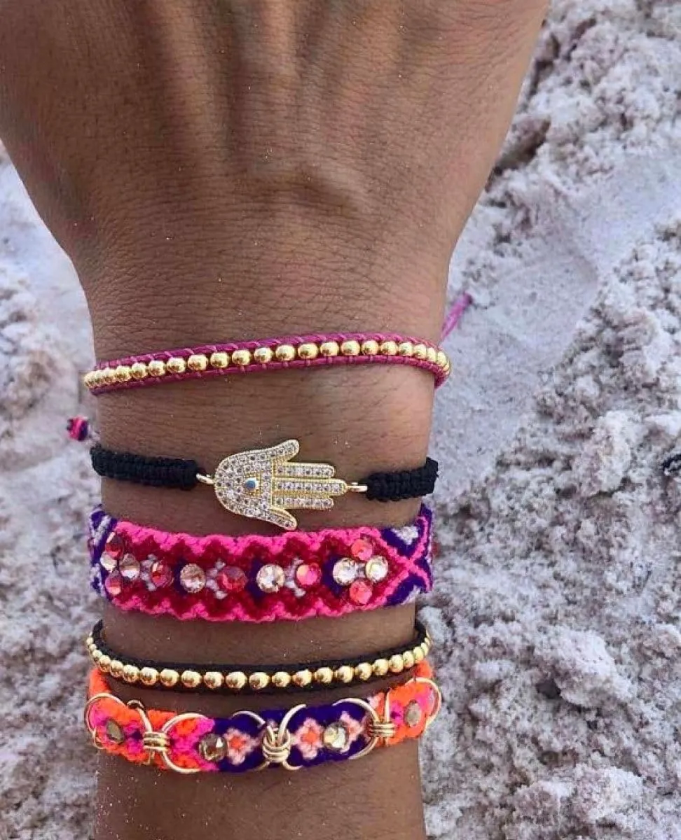 Gold Power Bracelet Pink