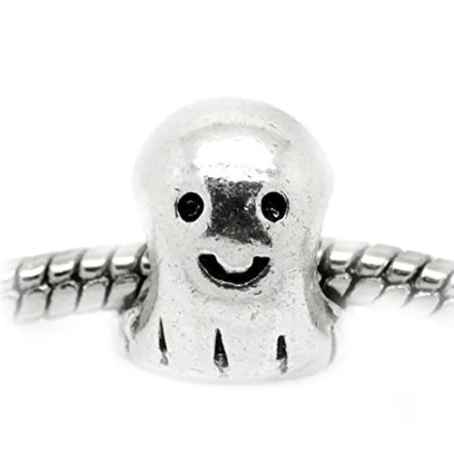 Halloween Ghost Charm Spacer European Bead Compatible for Most European Snake Chain Bracelet