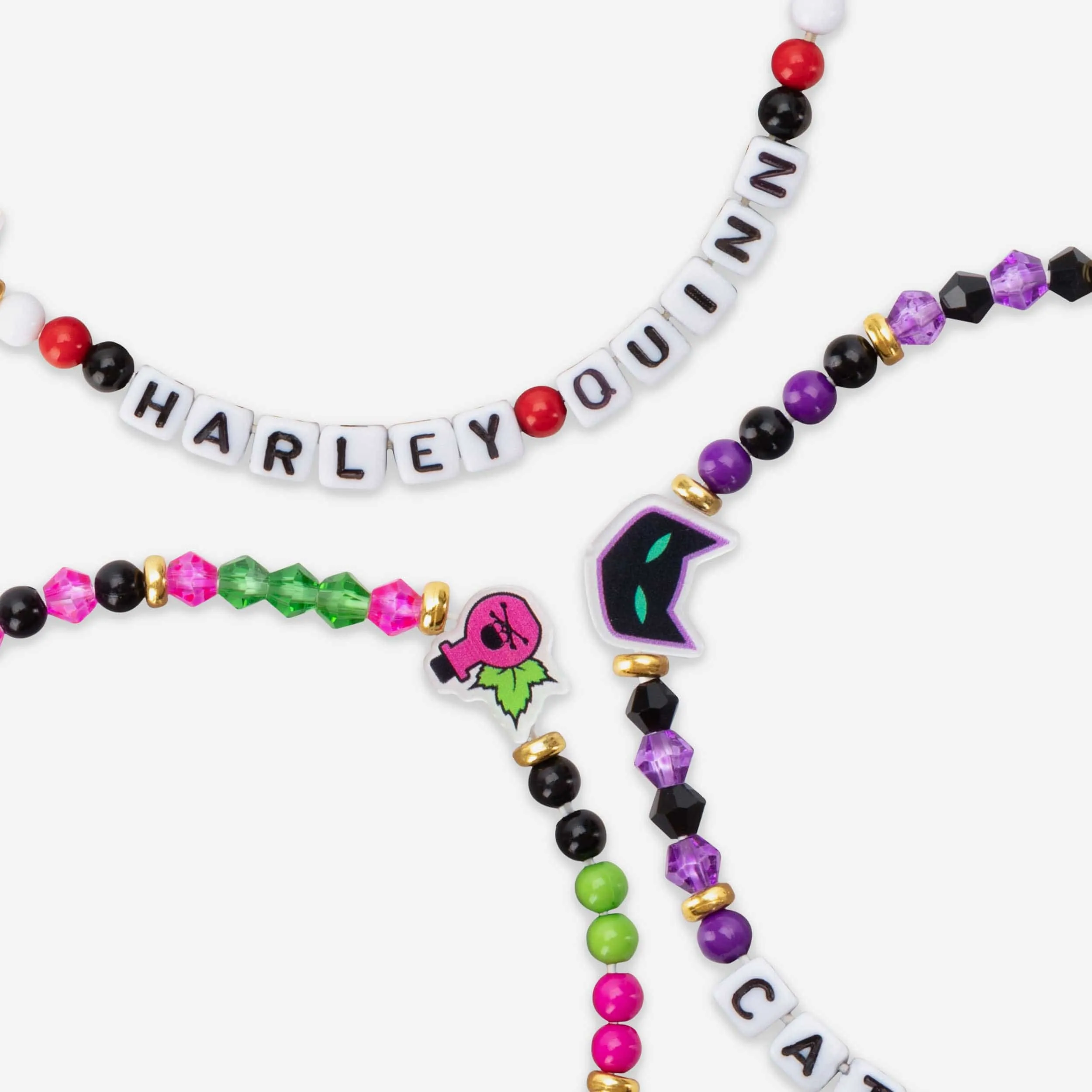 Harley Quinn™ & Catwoman™ & Poison Ivy™ DC 3 Pack Friendship Bracelet