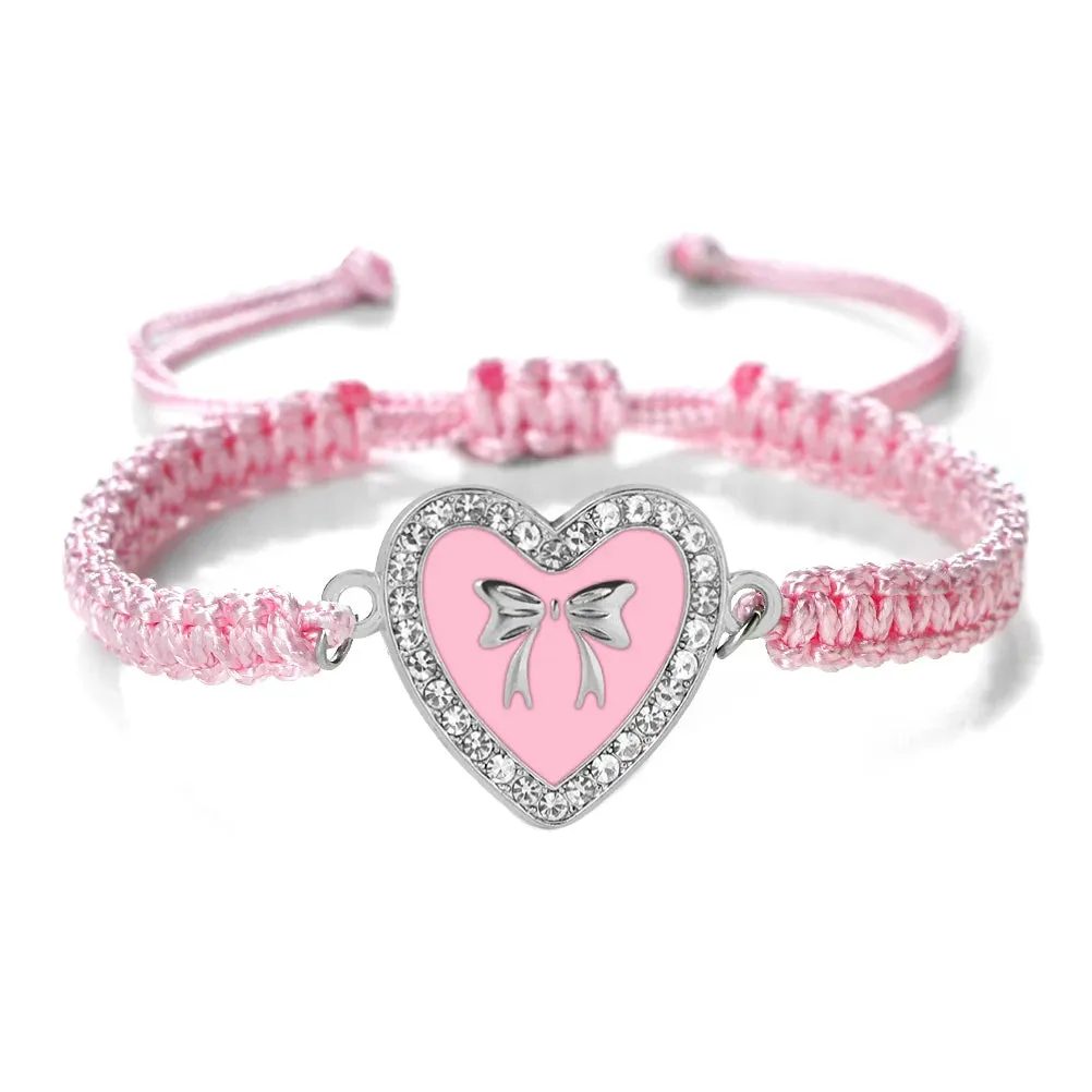 Heart Bowknot Braided Bracelet