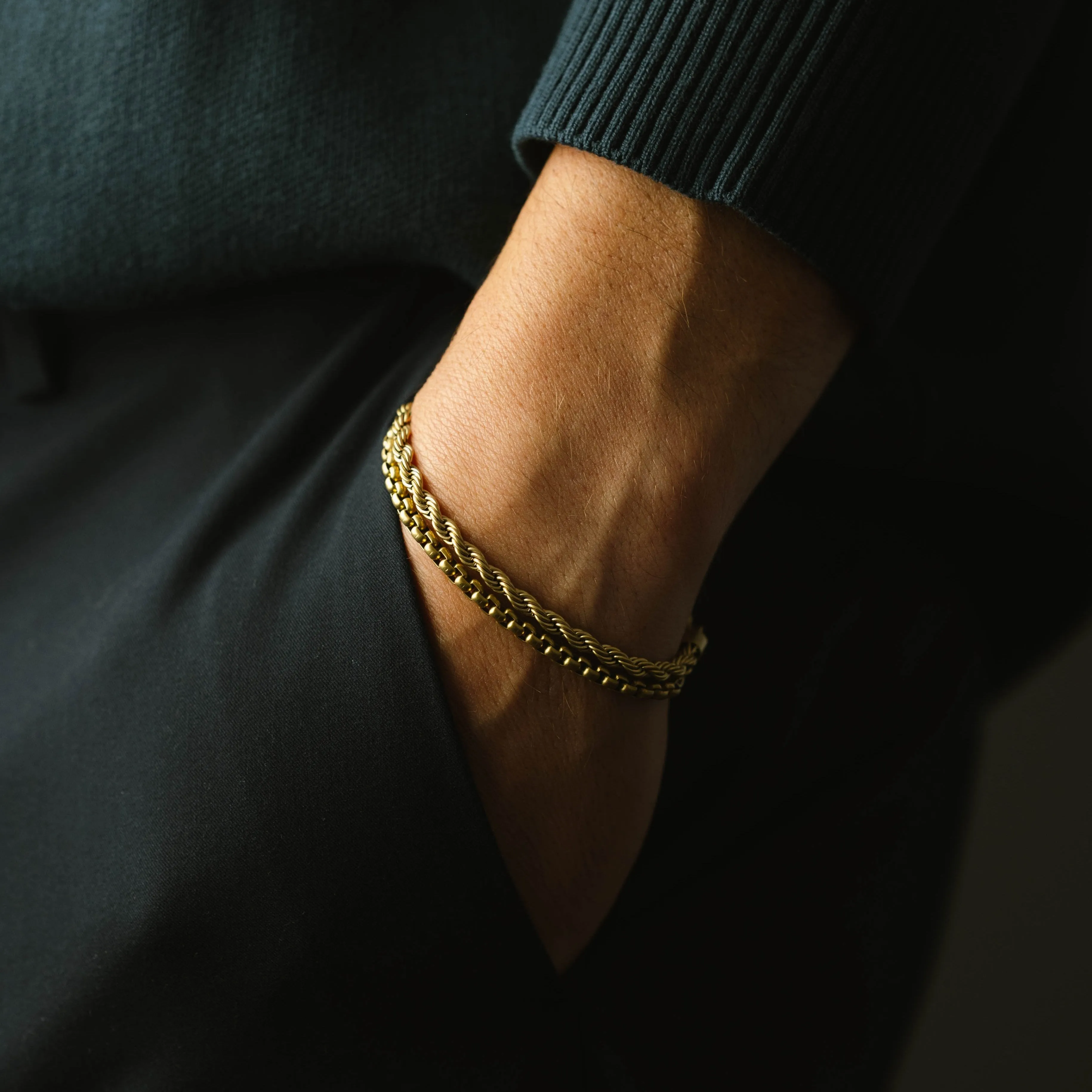 Helix 4mm Chain Bracelet 18K Gold