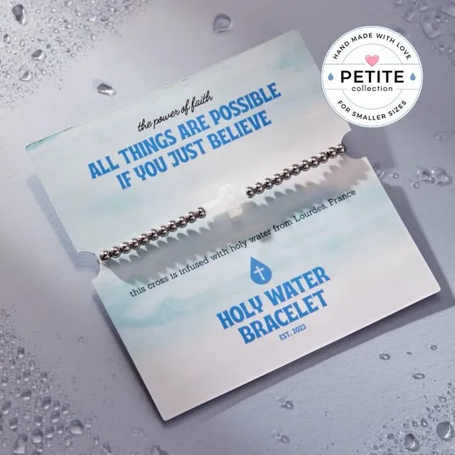Holy Water Petite Stretch Cross Bracelets