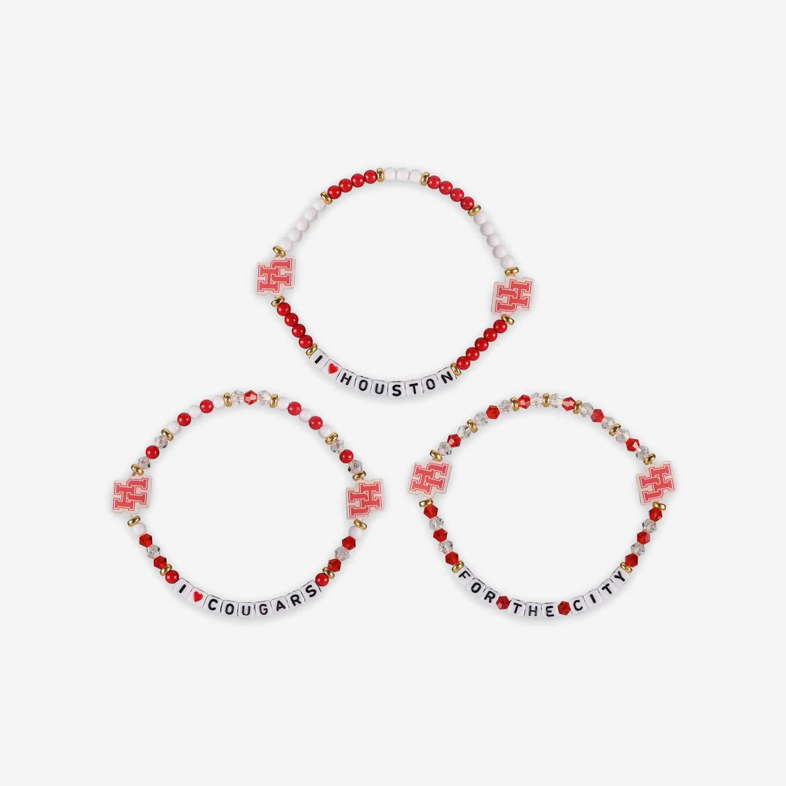 Houston Cougars 3 Pack Friendship Bracelet
