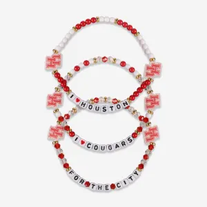 Houston Cougars 3 Pack Friendship Bracelet