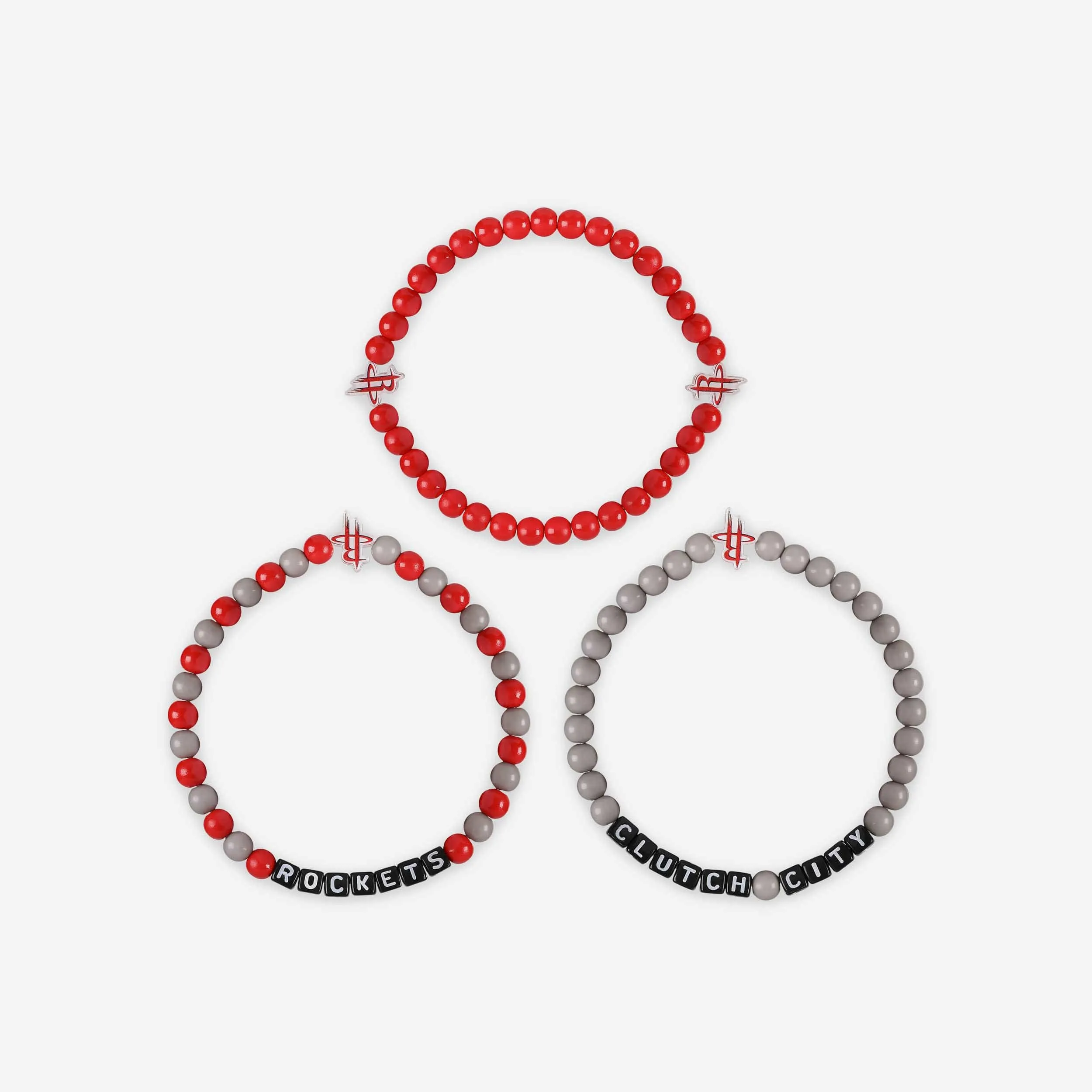Houston Rockets 3 Pack Beaded Friendship Bracelet