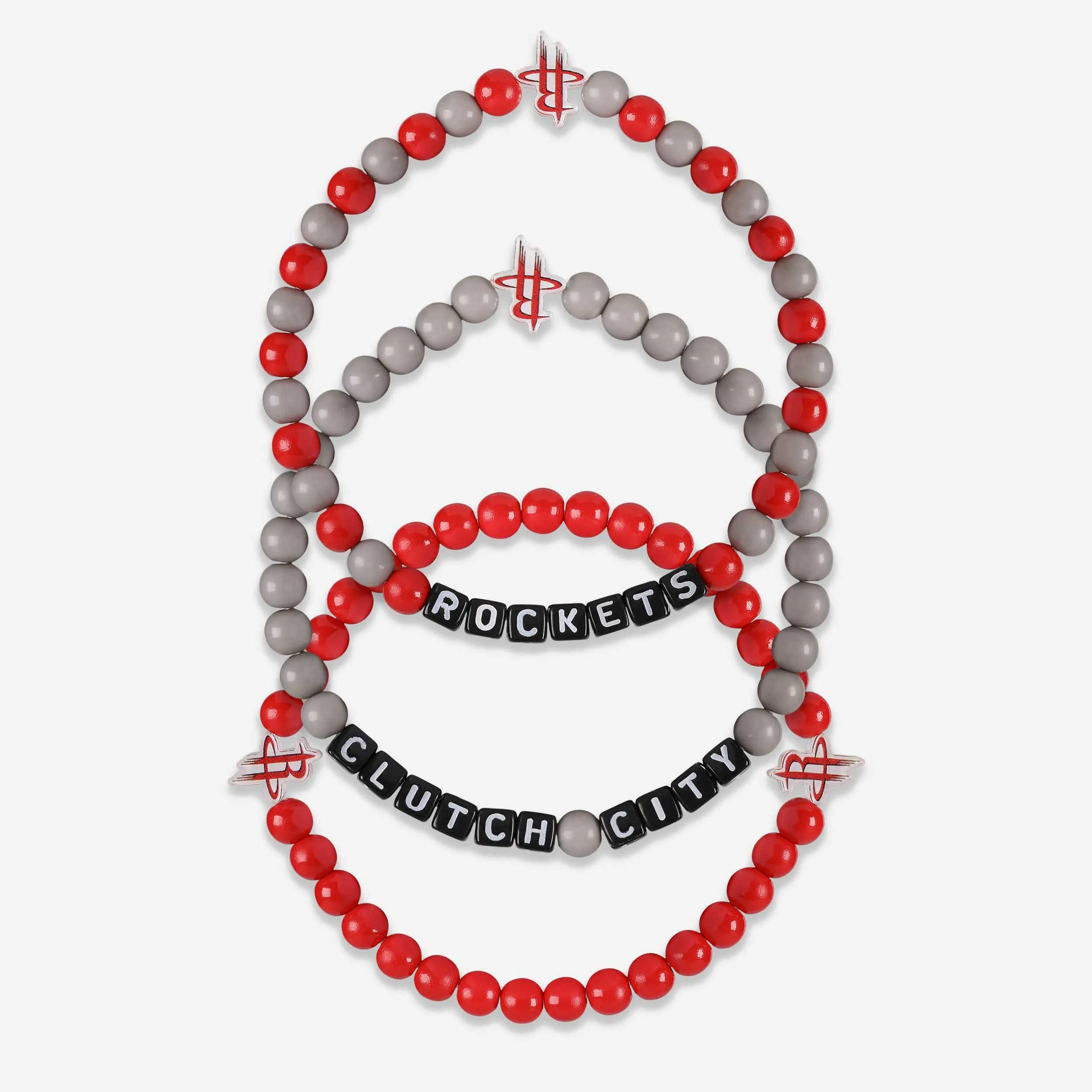 Houston Rockets 3 Pack Beaded Friendship Bracelet