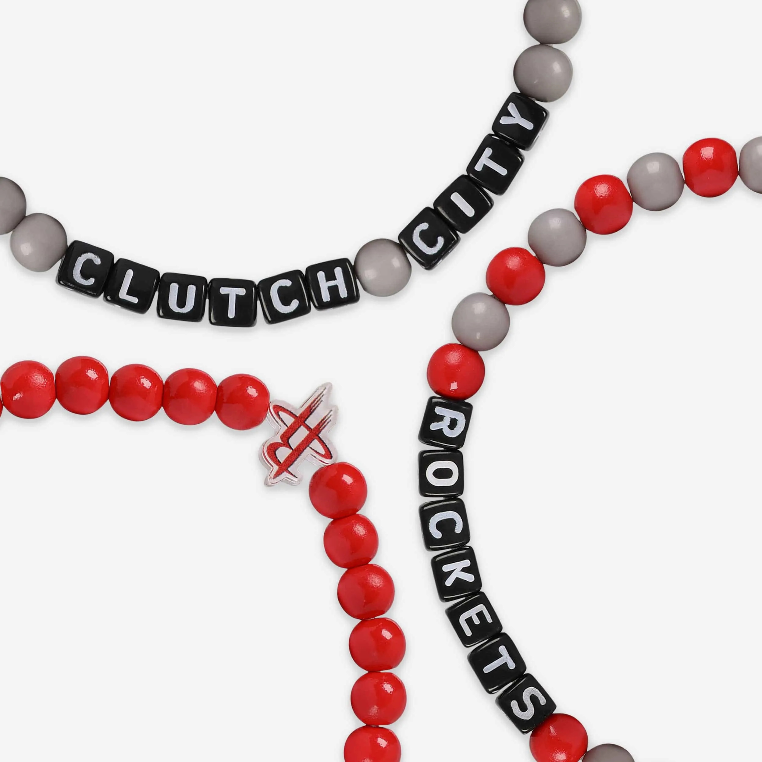 Houston Rockets 3 Pack Beaded Friendship Bracelet