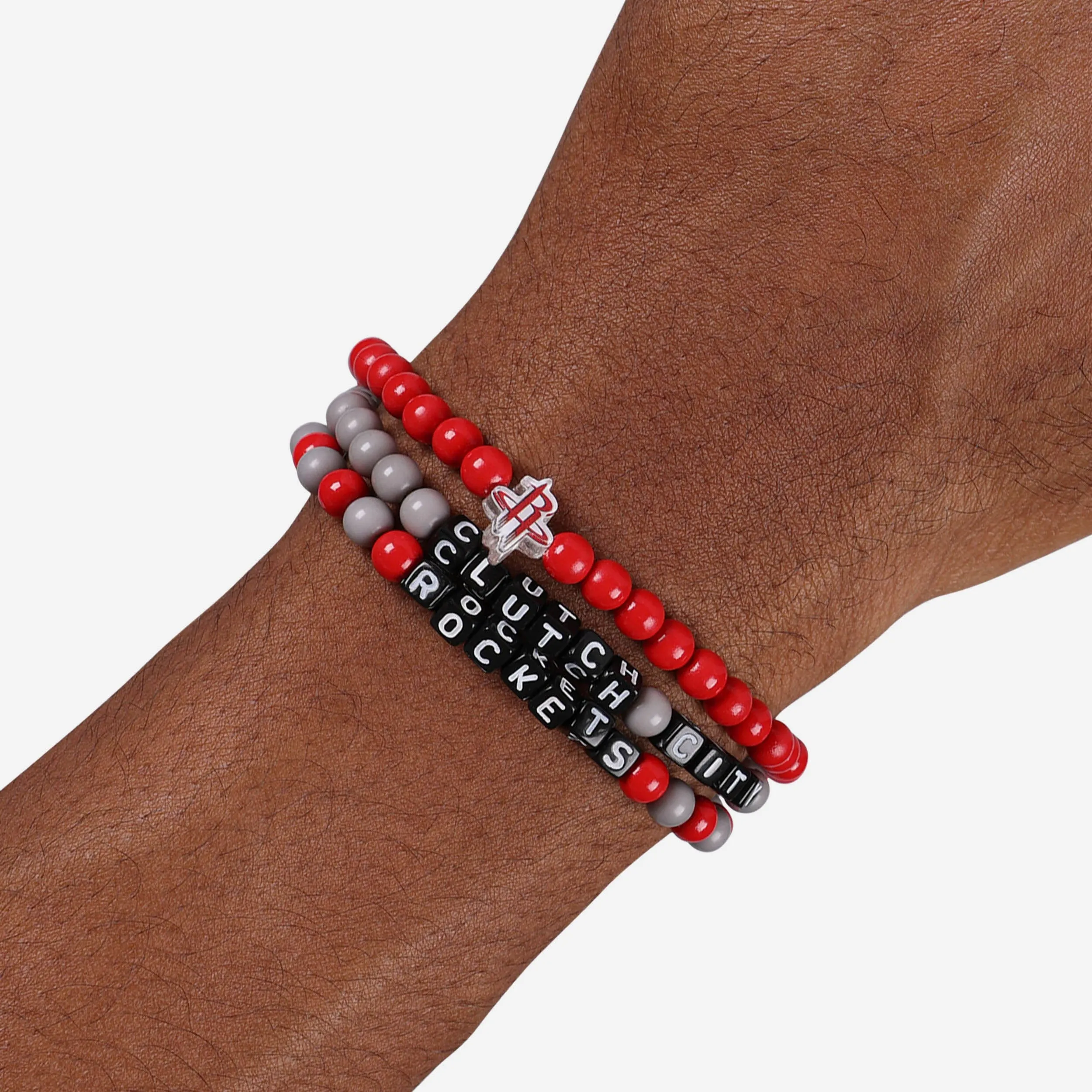 Houston Rockets 3 Pack Beaded Friendship Bracelet