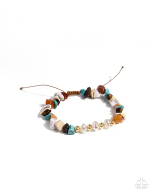 Impressive Ingenuity - Multi - Colorful Stone Paparazzi Pull-Cord Bracelet